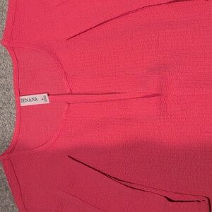 Zenana Fuchsia Textured Blouse